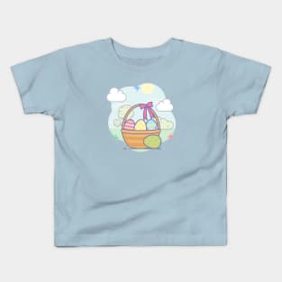 Easter basket in spring Kids T-Shirt